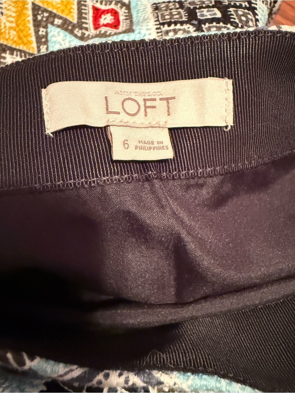 LOFT Multi-Color Aztec Mini Skirt - Picture 3 of 3